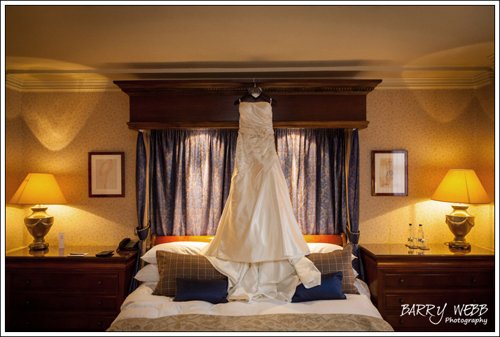 The dress at Brandshatch Place Hotel in Kent - Wedding Photography