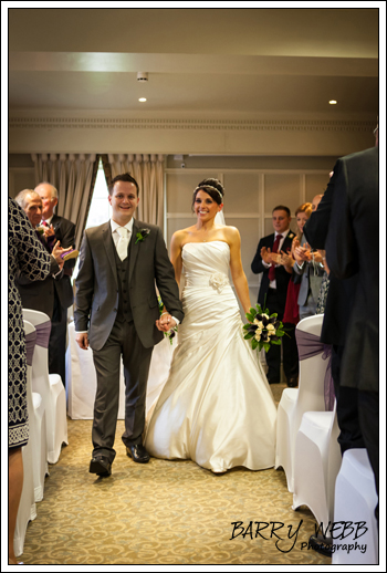 The newlywed couple at Brandshatch Place Hotel in Kent - Wedding Photography