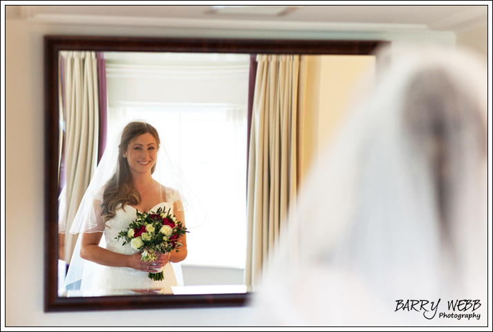 The Bride looking in the mirror