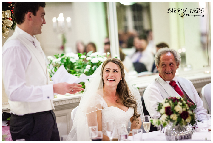 Big smiles during the Grooms speech