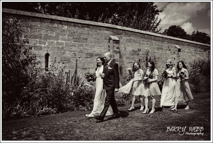 The Father of the Bride escorting his daughter to the ceremony