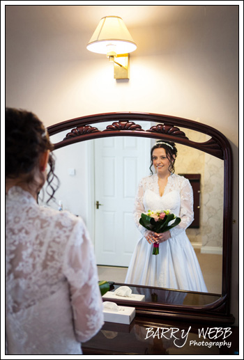 Posing in front of the mirror at Hadlow Manor Hotel in Kent