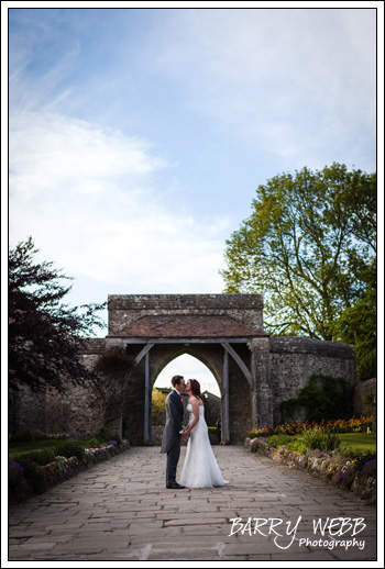 An evening kiss at Lympne Castle in Kent