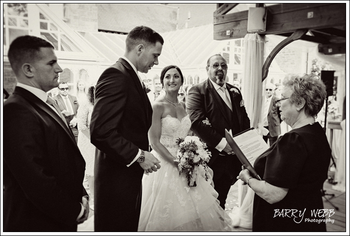 Wedding Ceremony at Mountains Country House in Hildenborough