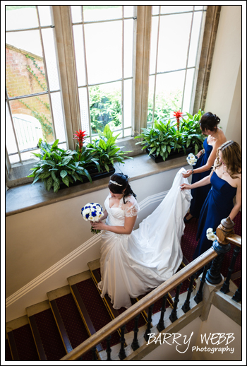 The Bride decending the staircase
