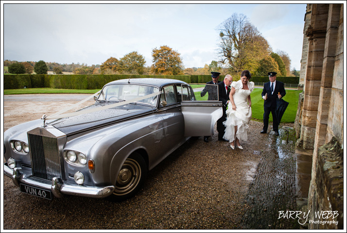 Brides arrival - Penshurst Place in Kent - Wedding Photography