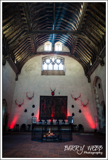 The Barons Hall at Penshurst Place in Kent - Wedding Photography