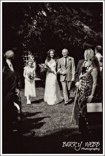 Here comes the bride - South Farm in Hertfordshire - Wedding Photography