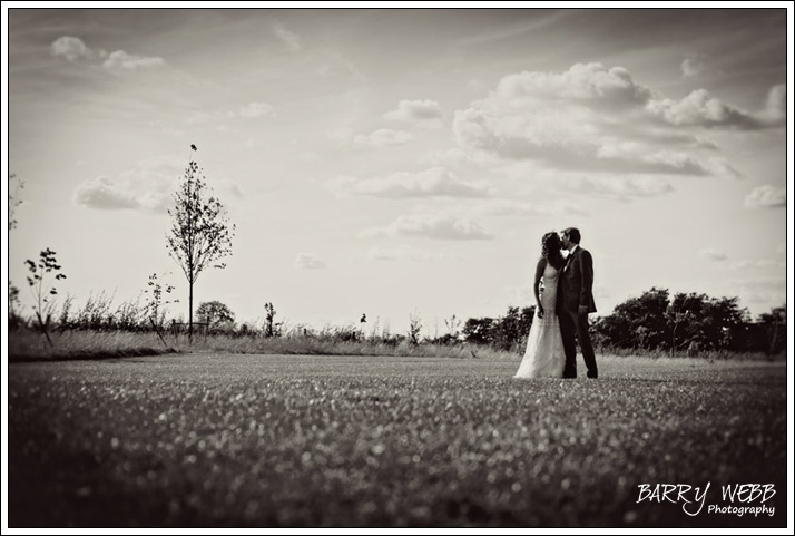 An evening kiss at South Farm in Hertfordshire - Wedding Photography