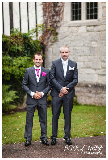 Groom with bestman - Wedding at Archbishops Palace in Maidstone, Kent