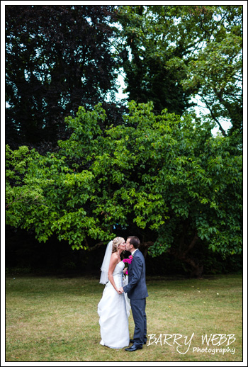 A little kiss - Wedding at Archbishops Palace in Maidstone, Kent